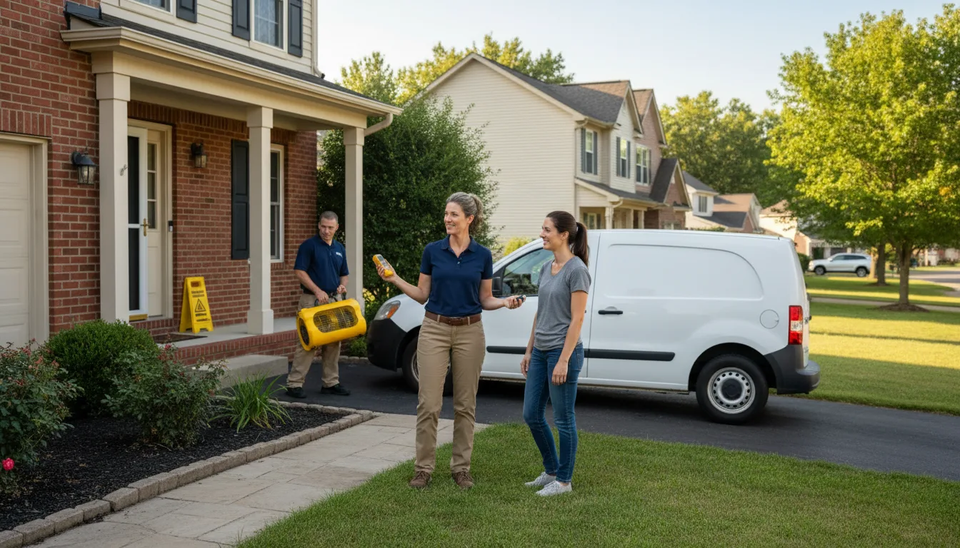 Residential water damage restoration in Pinckneyville, IL
